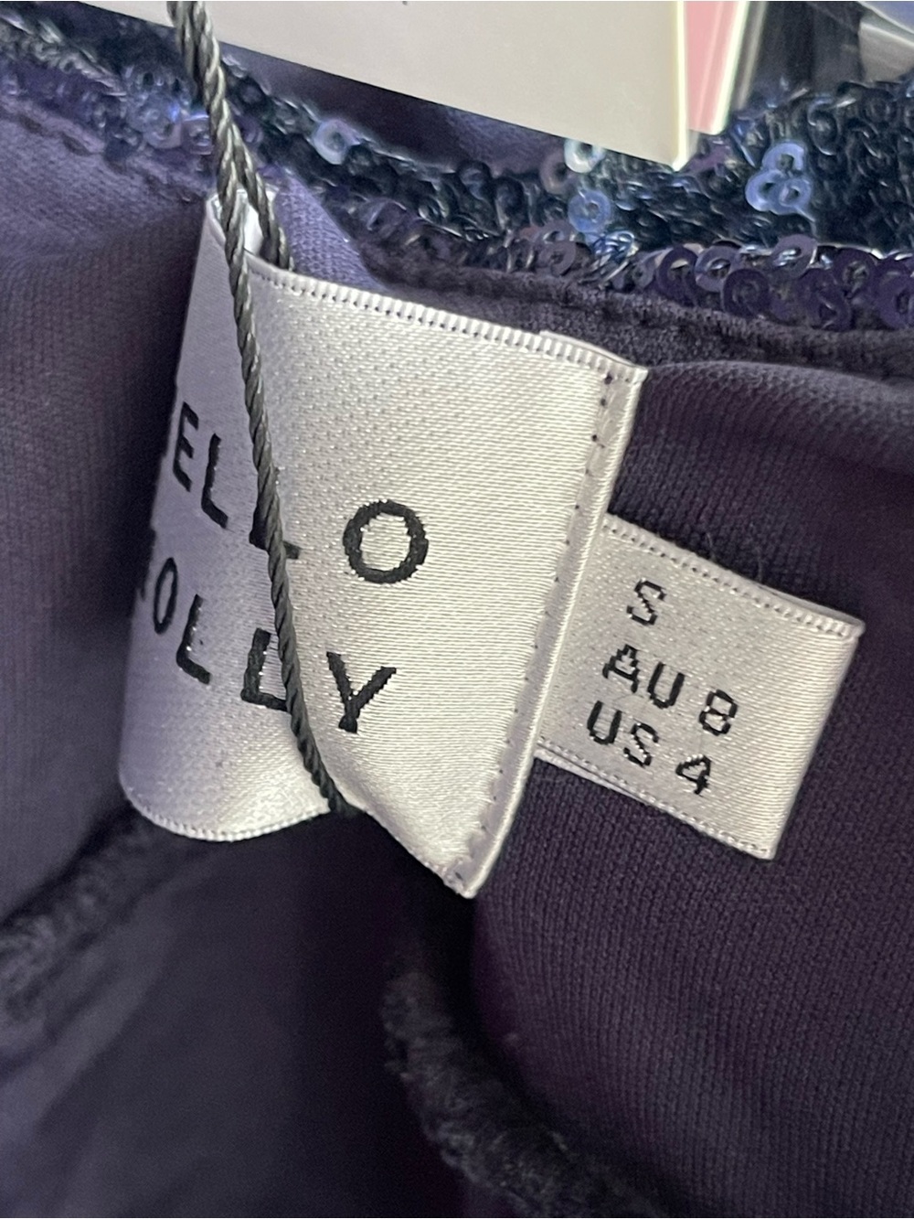 Hello Molly NWT Navy FASHION CAPITAL SEQUIN MINI DRESS - Picture 7 of 14